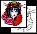 Geisha tattoo designs