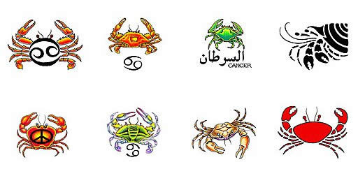 Cancer Zodiac Sign Tattoo Designs