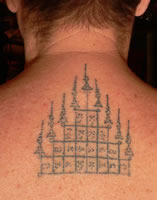 Vince's Thai Tattoo from the Buddhist temple at Wat Bang Phra