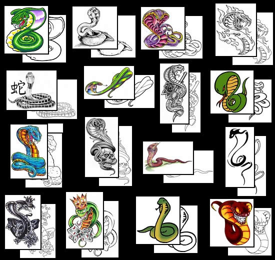 snakes tattoo. Cobra snake tattoo meanings.