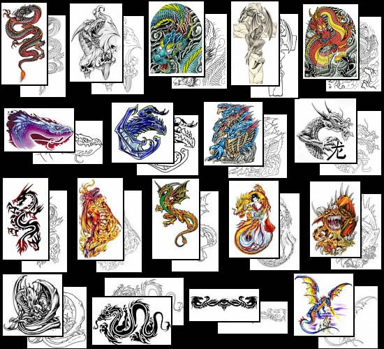 Tattoo designs D Dragons