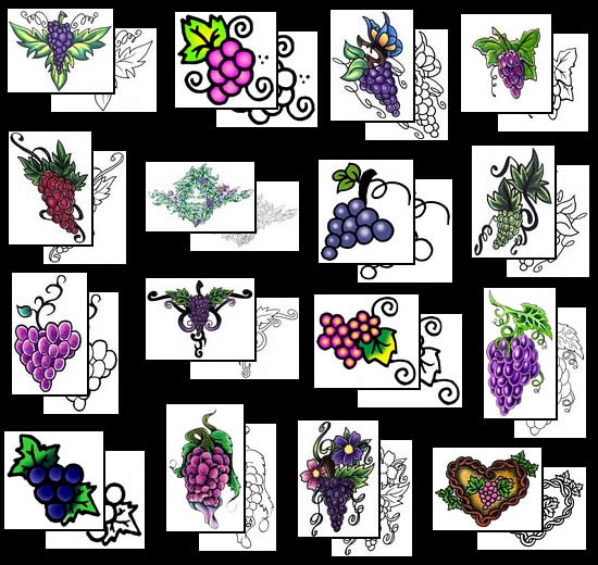 Get your Grape tattoo design ideas here!