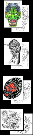Hannya Mask tattoo designs