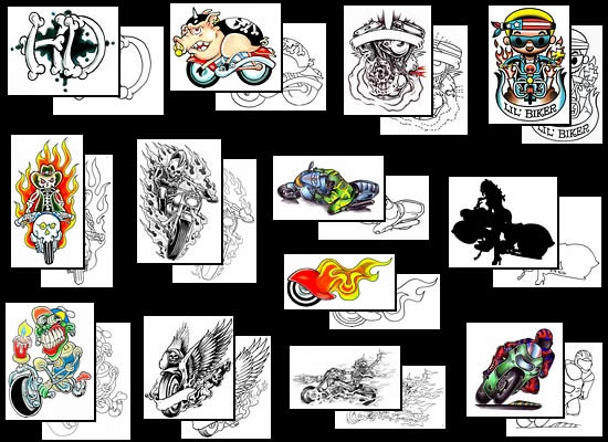 Pick out your Harley Davidson Motorcycle Tattoo design from many ideas at