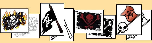 Jolly Roger; Skull & Crossed Bones tattoo design ideas