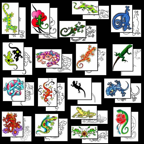 Lots of cool Lizard Tattoo design ideas available at Tattoo Johnny