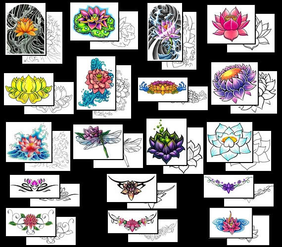 Choose your lotus flower tattoo design from the world's top tattoo artists
