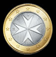 Maltese Cross Design on  1 coin from Malta
