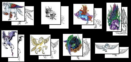 Pegasus tattoo designs and symbol ideas