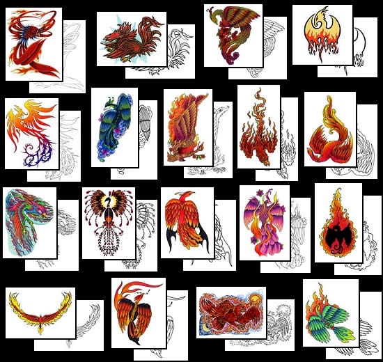 Tattoo designs P Phoenix