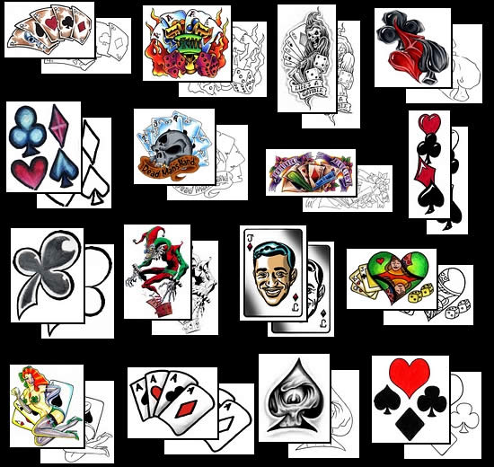 playing cards tattoos.