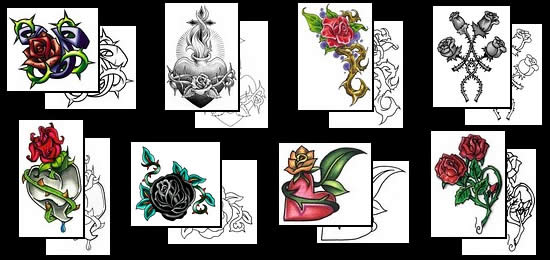 Choose your tattoo from great Rose with Thorns Tattoo Ideas at TattooJohnny