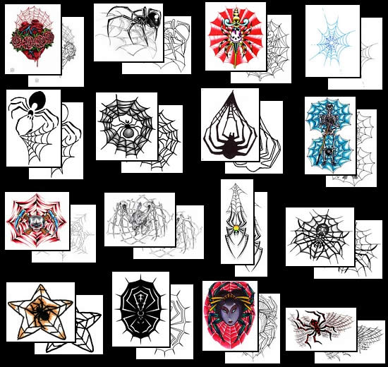 Spider web tattoo design ideas