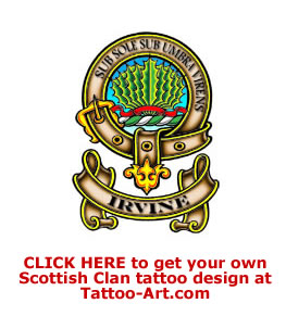 Irvine Clan badge tattoos