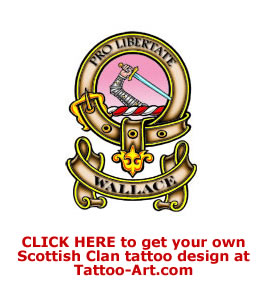 Wallace Clan badge tattoos