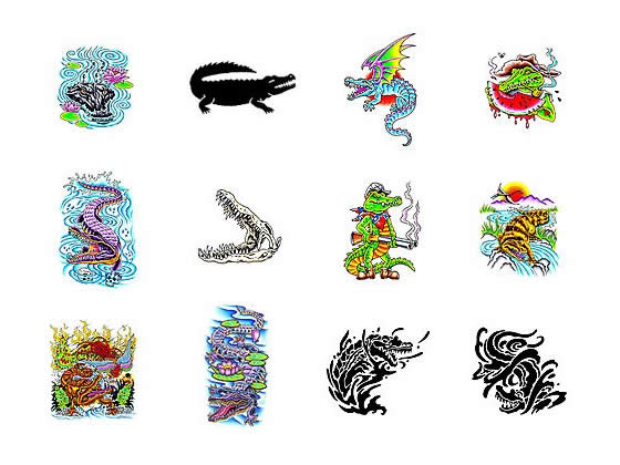 crocodile tattoo designs from Tattoo-Art.com