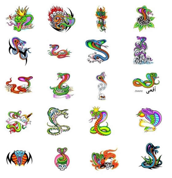 Cobra snake tattoo designs from Tattoo-Art.com