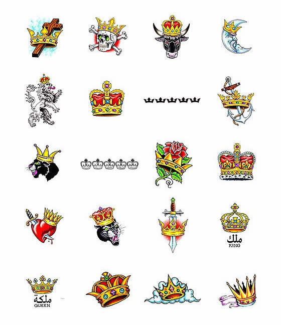 Choose your own crown tattoo design from TattooArtcom