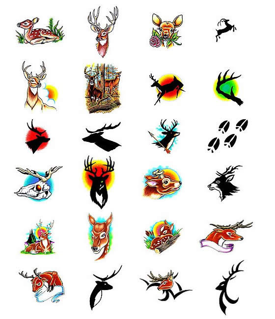 Deer tattoo design ideas from Tattoo-Art.com