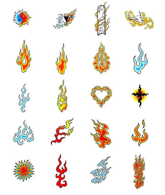 stock vector : Vector Tribal, Modern tattoo set Sun, Flame, Moon Designs