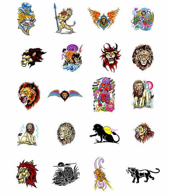 Tribal Lion Tattoo Designs Roaring lion is a very loud noise, Lion clip art