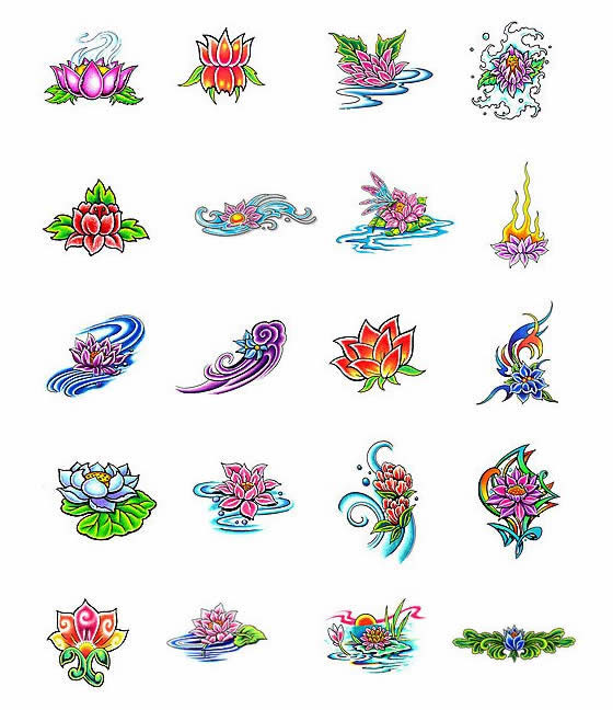 Choose your own lotus flower tattoo design from TattooArtcom