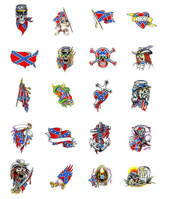 Rebel Flag tattoos - what do  Size:550x648