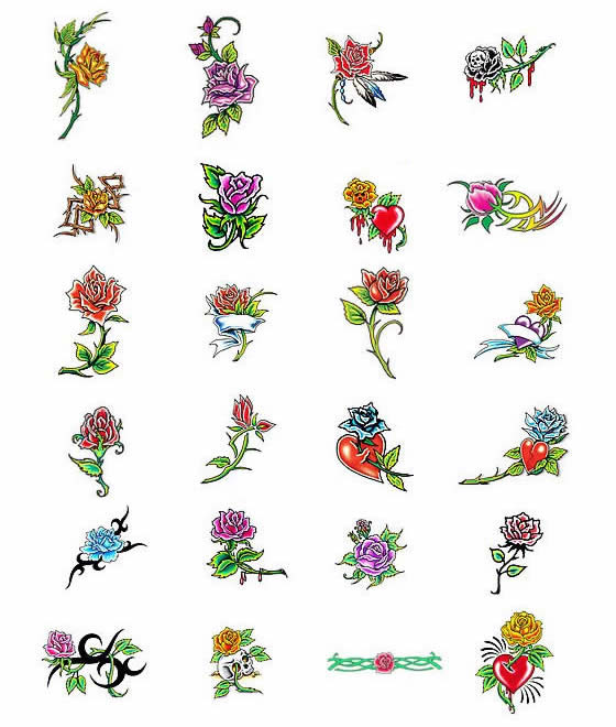 small rose tattoo designs