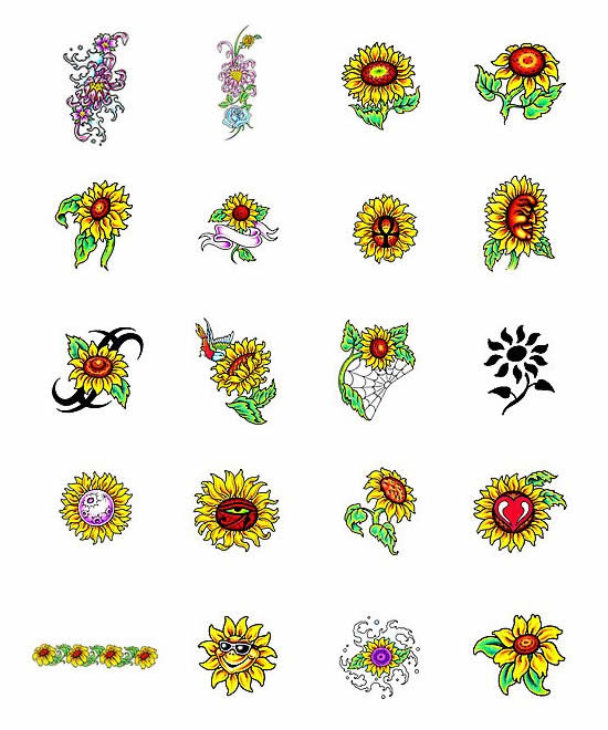 Choose your very own sunflower tattoo design from TattooArtcom