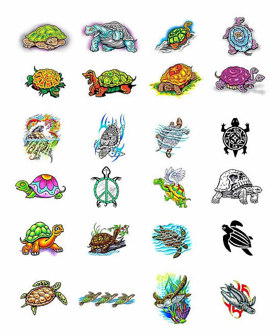 Turtle tattoo designs from Tattoo-Art.com