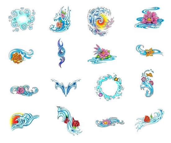 water tattoo designs
