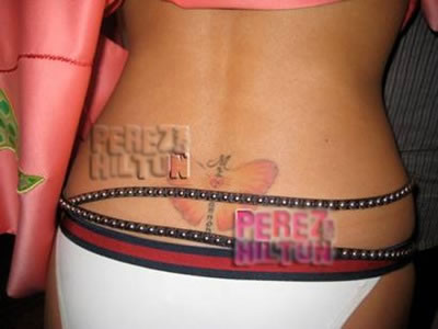 Feminine Tattoo With Lower Back Butterfly Tattoos Design