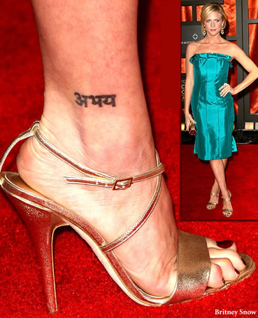 BRITTANY SNOW TATTOOS PICS PHOTOS OF HER TATTOOS