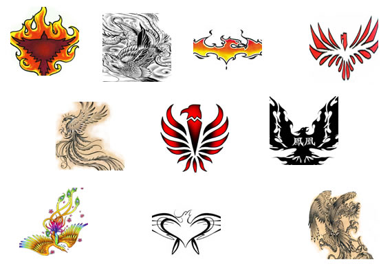 Phoenix tattoo designs from