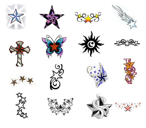 star tattoo design art hmm. i really want to get a new tattoo.. was thinking