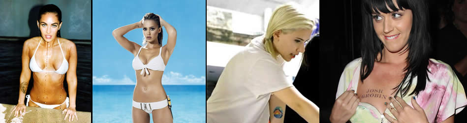 Some of the tattooed celebrities on FHM's Sexiest 100 list 2009