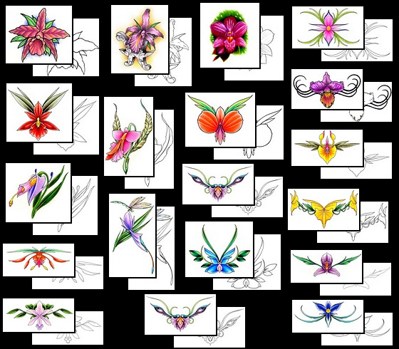 orchid tattoo designs. Orchid Tattoos Designs