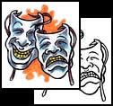 Opera mask tattoo meanings