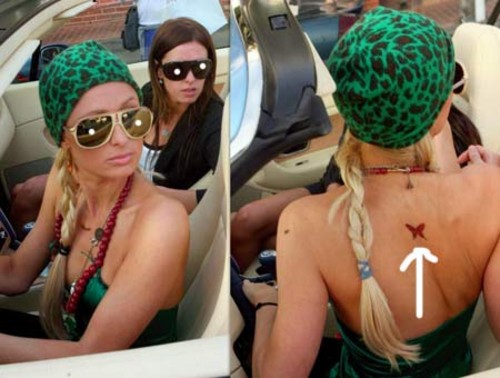 Paris Hilton Playboy's Sexiest Celebrities Tattoos