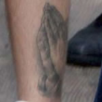 Justin Bieber praying hands tattoo