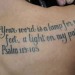 Justin Bieber religious tattoo