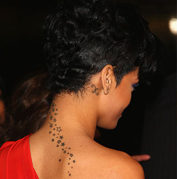 RIHANNA TATTOOS PICTURES IMAGES PICS PHOTOS OF HER TATTOOS