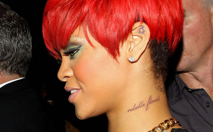 RIHANNA TATTOOS PICTURES IMAGES PICS PHOTOS OF HER TATTOOS