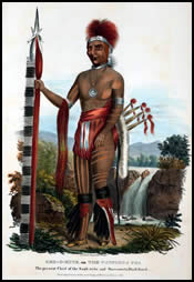 Tattooed Indiam chief