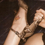 Who's ankle tattoo