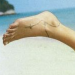 Who's ankle tattoo