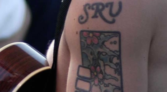 Close up of John Mayer's tattoo