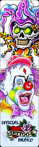 Get Official Tattoo Brand Clown tattoo designs from Tattoo-Art.com