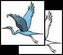 Heron tattoos