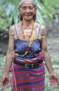 Heavily tattooed arms and beaded bodies make for timeless beauty at the Batok Festival!